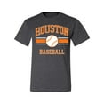 thumbnail image 2 of Wild Bobby City of Houston Baseball Fantasy Fan Sports Men's T-Shirt, Heather Black, Medium, 2 of 6