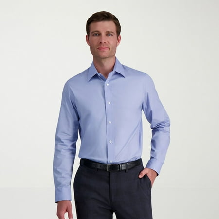 Men's Haggar® Premium Comfort Slim Fit Dress Shirt Color: Light Blue Solid Size: 18.5-34/35