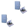 thumbnail image 1 of pitrice Durable PU Card Holder Convenient Wallet For Cards Drivers License And Money Card Bag Fine Stitching Blue 2Set, 1 of 6