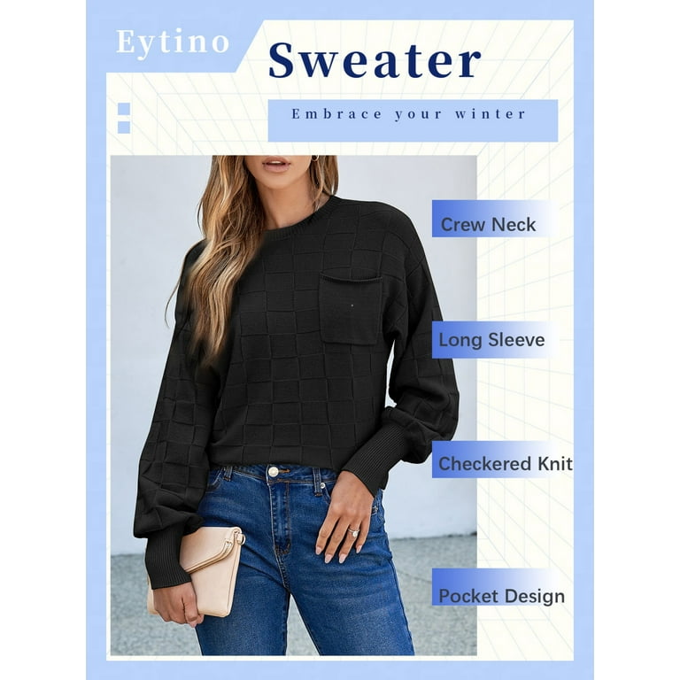 Eytino Sweater Women Oversized Sweater Lightweight Fall Sweater