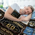 thumbnail image 2 of 60th Blanket 60 x 50 inch, 60th Birthday Gifts for Men, 60 Year Old Birthday Gifts for Men, Gifts for 60 Year Old Man, 1964 Mens 60th Birthday Gift Ideas Male, 60 th Birthday Gifts for Dad, 2 of 6