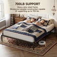 thumbnail image 3 of Alvantor Heavy Duty Metal Bed Frame with Storage, Steel Slat Support,Black,Queen, 3 of 7