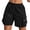 Black, variant on Women's Lightweight Hiking Cargo Shorts Quick Dry Athletic Shorts Solid Camping Travel Golf Shorts with Zipper Pockets White