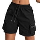 thumbnail image 1 of Pantalones Elásticos de Cintura para las Mujeres de Moda Casual Pantalones Cortos de Color Sólido con Cremallera de Bolsillo Dibujo Cómodo, 1 of 6