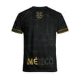 thumbnail image 4 of Mexico 2026 Soccer Cup Crew Neck Jersey for Men, Short Sleeve Football Kit Shirt with Tribal Geometric & "MÉXICO" Print, Breathable Athletic Uniform Top, Lightweight Fan Gear, 1 PC Black L, 4 of 4