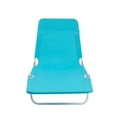 Mainstays folding adjustable back fabric beach lounger turquoise blue