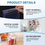 Uxcell 10 Pcs Clear Gift Box,2.4x2x6 Plastic Packing Box for Candy Cookies