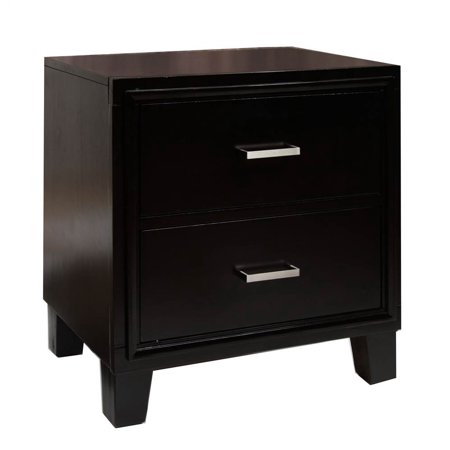 2-Drawer Nightstand in Espresso Finish - Walmart.com