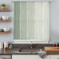 thumbnail image 4 of Sage Green Ombre Wood Sheer Curtains 63 Inch Length, Light Filtering Voile Curtain Panel, Farmhouse Vintage Gradient Wooden Rod Pocket Drapes Window Treatments for Living Room Bedroom 52"x63", 4 of 9