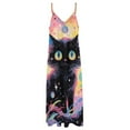 thumbnail image 4 of Cute Planet Cat Fine Art Sleeveless Dress Summer Dress Woman 2025, 4 of 7