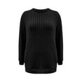 thumbnail image 6 of biudgviw Womens Long Sleeve Tops Ribbed Knit Crew Neck Fall Shirts Comfy Soft Casual Pullover Sweaters with Pockets, 6 of 6