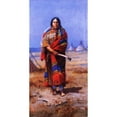 thumbnail image 3 of Russell, Charles Marion 11x18 Black Modern Framed Museum Art Print Titled - Indian Squaw, 3 of 5