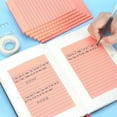 thumbnail image 2 of 6 Pads Lined Sticky Notes with Lines 4x6 Self-Stick Notes Bright Color Sticky Notes, 45 Sheets/Pad (Pink), 2 of 9