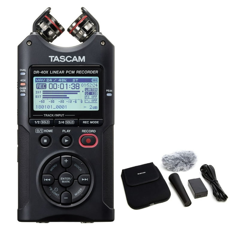 Tascam DR-40X Four-Track Digital Audio Recorder & USB Interface