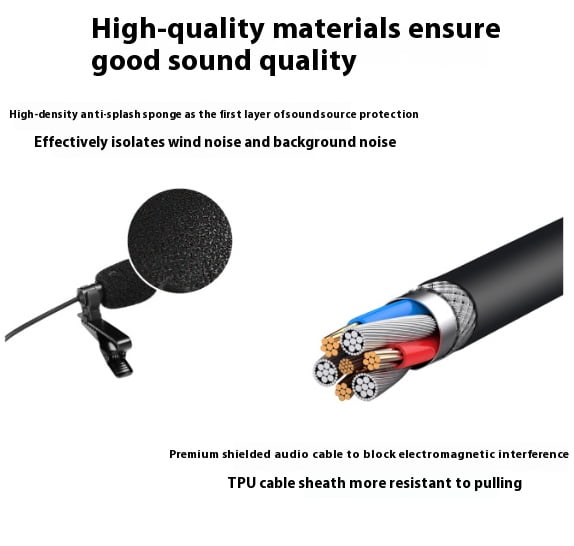 USB-C Lavalier Microphone for Insta360 Ace and Ace Pro - Bigcan Clip-on Condenser Mic with Omni-directional Pickup, Plug and Play Recording Accessory for Outdoor Vlog Interview Streaming