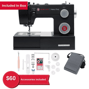 SINGER® Sterling Edition Heavy Duty 4432 Sewing Machine with Accessory Kit | Strong Motor with Enhanced Piercing Power | 110 Stitch Applications | Full Metal frame & 1-step Buttonhole