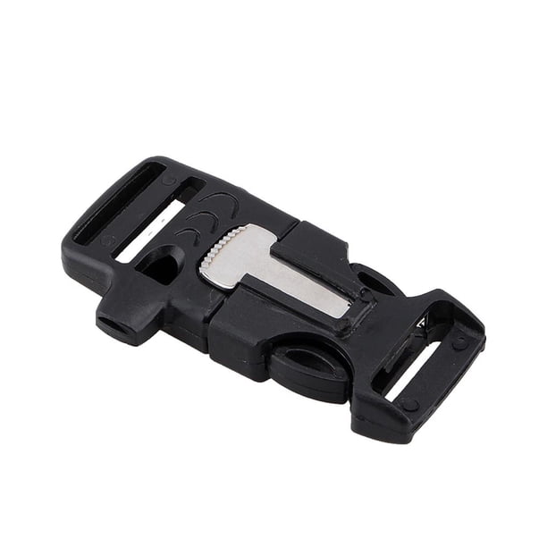 Injueey Hebilla de silbato de liberación lateral de 5 uds con arrancador de fuego de pedernal y delantero para de Paracord Almacenamiento y organización del hogar Injueey HA013637-00