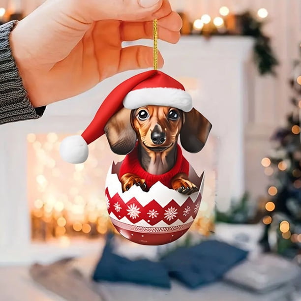 Percha para Coche con Forma de Perro de Navidad, Producto de Borde, Decoración Navideña, Percha Acrílica para Coche, Percha para El Hogar