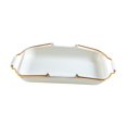 thumbnail image 2 of Luzkey Rectangular Bread Tray, Bakery Tray, Rectangle Multipurpose Commercial Pastry Serving Plate Cookie Sheet for Roasting Baking, gold handle, 2 of 8