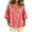 Red, variant on Women's Gingham Puff Sleeve Shirts Summer Plus Size Notch Square Neck Short Sleeve Blouse Cute Casual Button Down Vacation Tops Red
