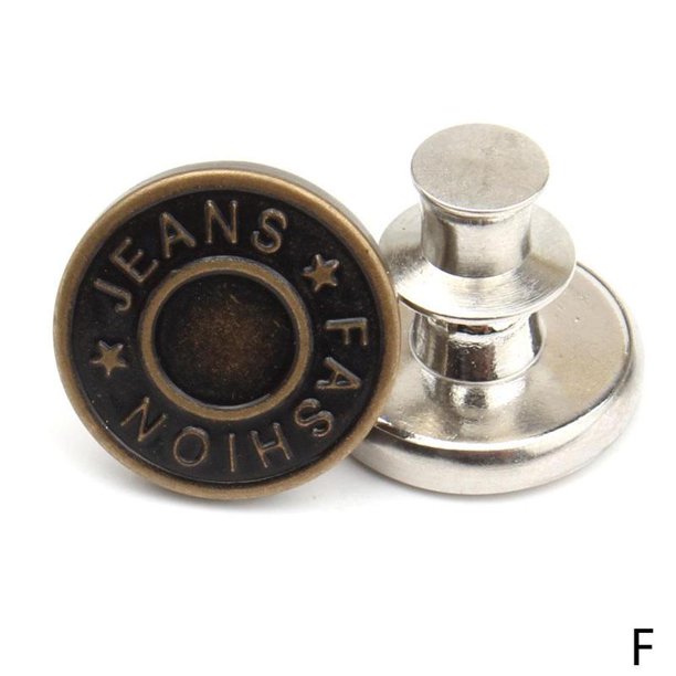 Retractable Instant Jeans Button Pins Replacement Removable No Sew