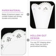 thumbnail image 2 of PENIKOKO 20Pcs Hollow Paper Cones White Confetti Holders Easy Fold for Classic Vintage Weddings, 2 of 8