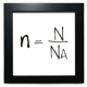 thumbnail image 1 of Fórmula química conocimiento cantidad de sustancia Mesa de pared con marco cuadrado negro, 1 of 4