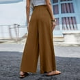 thumbnail image 5 of Audhol Wide Leg Sweatpants Women Women's High Waist Casual Solid Color Elastic Waist Loose Wide Leg Pants Trousers Lounge Pants Women Khaki 3XL, 5 of 8