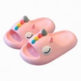thumbnail image 6 of TOWED22 Girls Slippers Flip Flops Summer Cushion Thick Sole Large Bow Cute Platform Cloud Slides Home Sandals(Pink,10), 6 of 8