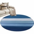 thumbnail image 2 of Blue Ombre Stripe Round Area Rug 3 FT,Small Kitchen Bathroom Mats,Farmhouse Striped Modern Abstract Art Washable Indoor Outdoor Throw Runner Carpet Non-Shedding Doormat for Table Shower Sofa Entryway, 2 of 8
