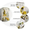 thumbnail image 4 of Yellow Honey Bee Gnome Shower Curtain Daisy Flower Farmhouse Shower Curtains for Bathroom Curtain Sets with Hooks Waterproof Fabric Bath Curtain Small Stall Size 36" x 72", 4 of 5