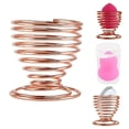 thumbnail image 4 of Soporte para licuadora de esponja de belleza, (paquete de 3 oro rosa), soporte de secado para esponja de maquillaje, soporte de exhibición para esponja en polvo y huevo, 4 of 5