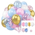 thumbnail image 4 of Sylvtty 50 Pcs Latex Balloons Set Metallic Confetti Balloons Easy to Assemble Party Balloons with Ribbon for Kids Birthday Baby Shower Weddings Supplies, 4 of 7