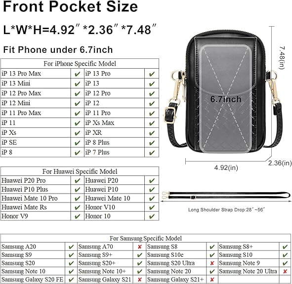 Badiya Small Crossbody Phone Bags for Women with Card Slots, Women Phone Purse Wallet Phone Bag