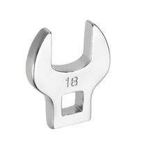 Uxcell Drive Crowfoot Wrench 3/8 Inch 18mm Metric Flare Nut Wrench CR-V Steel Electroplating Open End Crowfoot Wrench for Automotive Repair Mechanics, Bright Silver