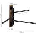 thumbnail image 5 of Swivel Towel Rack, Wall Mounted Towel Holder with 3 Tier Industrial Metal Pipe Towel Bars and Rustproof Swing Out Wooden Base for Bathroom Kitchen Pool, 5 of 7