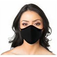 thumbnail image 4 of Mascarilla protectora negra de alta calidad con clip nasal y correas ajustables Mascarilla de algodón Mascarilla de tela lavable y duradera brillar Electrónica, 4 of 5