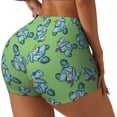 thumbnail image 2 of Sigee Motorcycle Riding Dinosaur Print Women's High Waist Workout Shorts - Squat Proof, Tummy Control, Yoga and Gym Activewear-XX-Large, 2 of 9