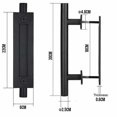 thumbnail image 5 of Retro Sliding Door Handle Black Aluminum Pull and Flush Handle Sets for Sliding Wooden Door, 30cm,SEMAket, 5 of 5