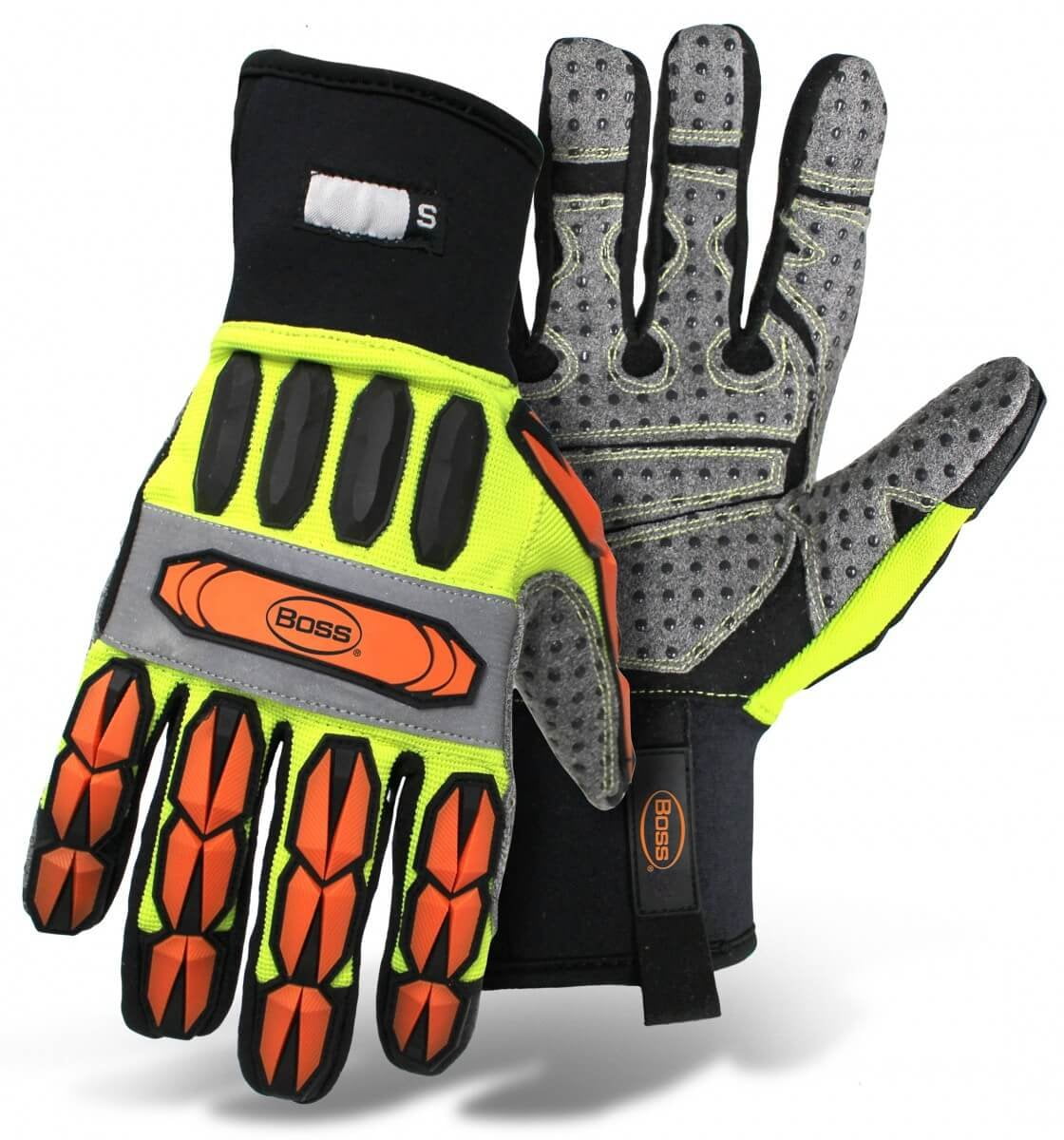 GLOVES IMPACT HIVIS BOSS 1JM600 LARGE