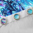 thumbnail image 4 of Castle Fairy Neon Motorcycle Curtains Pack of 2 (42x84 Each) for Teens, Cyber City Light Curtains Blackout for Teen Bedroom, Blue Purple, 4 of 6
