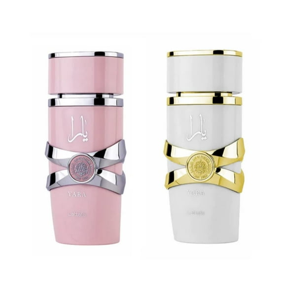 Lattafa for Women 2 Piece Eau de Parfum Gift Set (Asad  Yara Moi) 3.4 Ounce/100 ml each