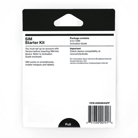 Verizon - Prepaid Bring Your Own Device SIM Card Kit - Multi