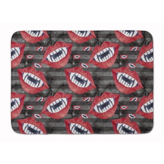 Watecolor Halloween Vampire Teeth Machine Washable Memory Foam Mat