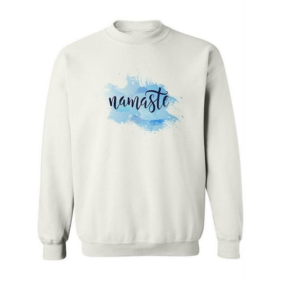 Blue Watercolor Namaste Sweatshirt Women -Image by Shutterstock, Female 5X-Large