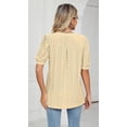 thumbnail image 4 of Womens Summer Tops, V Neck Ruffle Sleeve Blouses, Short Sleeve Casual Tops T-shirts, 4 of 4