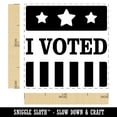 thumbnail image 2 of I Voted Stars and Stripes Patriotic Self-Inking Rubber Stamp Ink Stamper - Black Ink - Small 1 Inch, 2 of 7