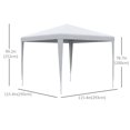 thumbnail image 3 of Outsunny 9' x 9' Portable Canopy Party Tent Gazebo with Legs, White, 3 of 10