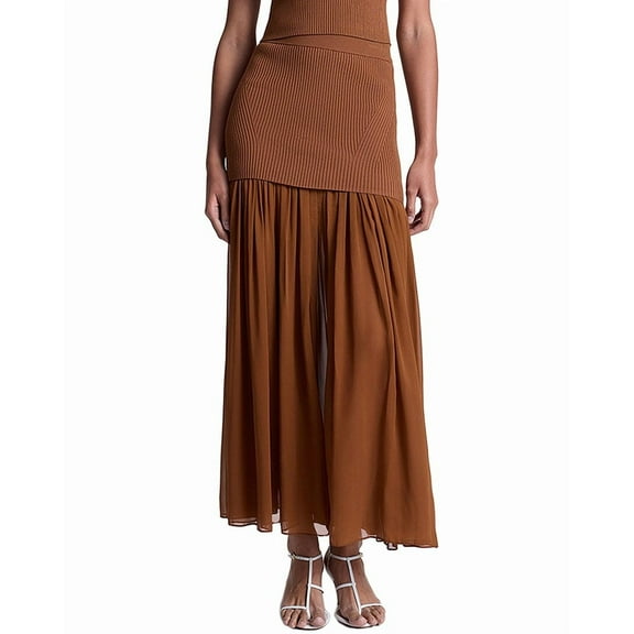 A.L.C. womens  Hayden Silk-Trim Skirt, xs