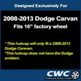 thumbnail image 2 of Premium Hubcap Set for Dodge Caravan 2008-2013 - Replacement 16-inch Wheel Covers (4 Pack), 2 of 4
